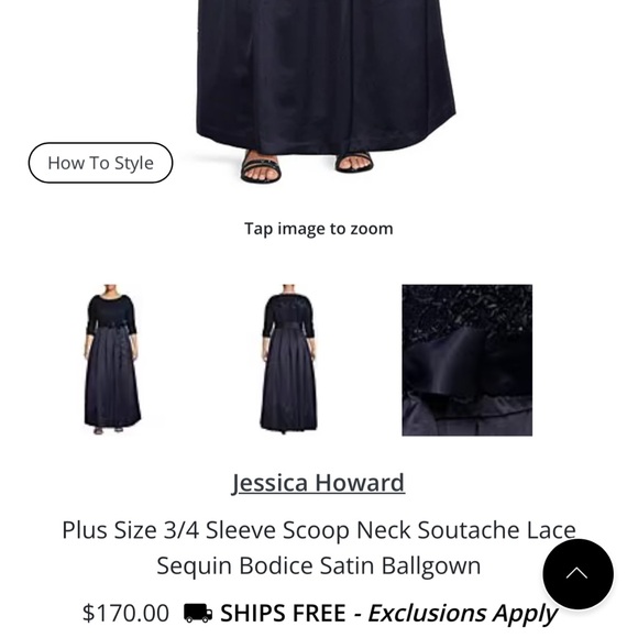 NWT Jessica Howard gown from Dillard’s 16W - Picture 7 of 7